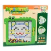 LEAN TOYS Puzzle de Quadro Magnético Mosaico Dinossauro verde Cartões 20 Desenhos