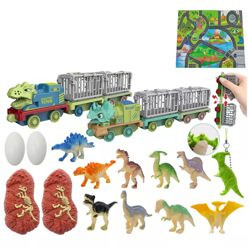 LEAN TOYS Calendário do Advento para Crianças Figuras de Dinossauros Acessórios