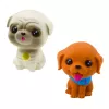 LEAN TOYS Conjunto com 6 Figuras de Cães de Borracha com Apito e Transportadora