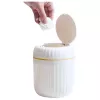 LEAN Mini Caixote do Lixo Tampa Abertura Universal Elegante Branco