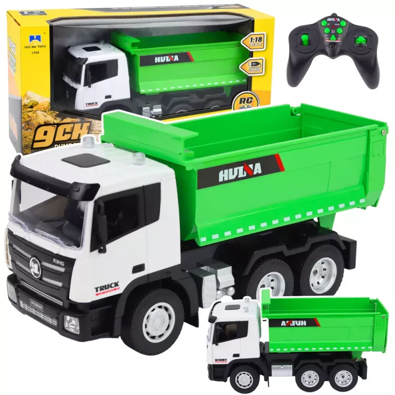 Huina Camião Basculante RC Telecomandado Verde 1:18