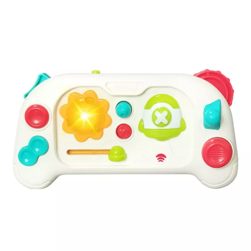 LEAN TOYS Consola Interativa de Tapete para Bebés, 10 Atividades, Luzes, Sons