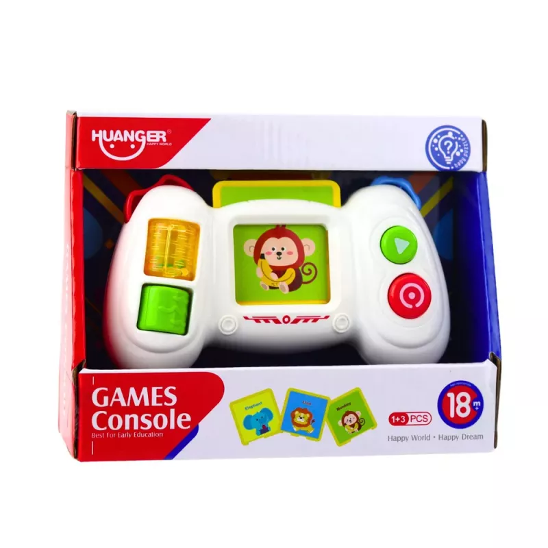 LEAN TOYS Consola de Aprendizagem Interativa com Cartões, Luzes e Sons