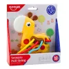 LEAN TOYS Brinquedo Sensorial Girafa de Puxar com Cordões Amarelo