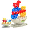 LEAN TOYS Jogo de Destreza Torre de Equilíbrio Pedras Animais Blocos Coloridos