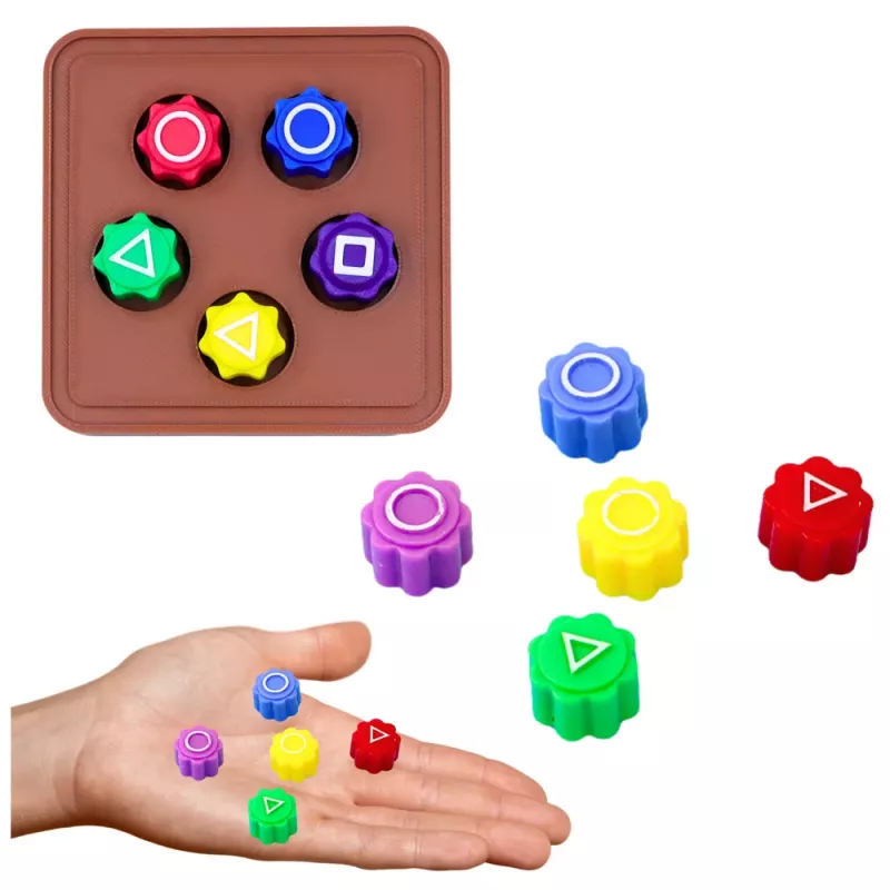 LEAN TOYS Conjunto de 4 Jogos Tradicionais Coreanos de Squid Game: Dados, Pião