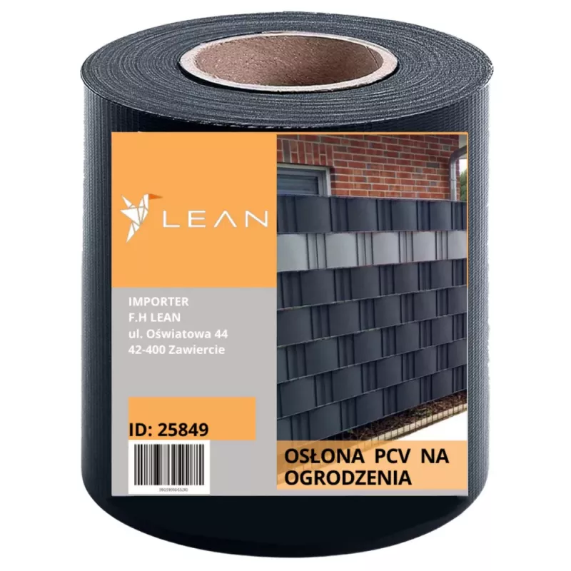 LEAN Fita de vedação UV para cerca 20 clipes Cinzento 450 g/m² 19x35 m