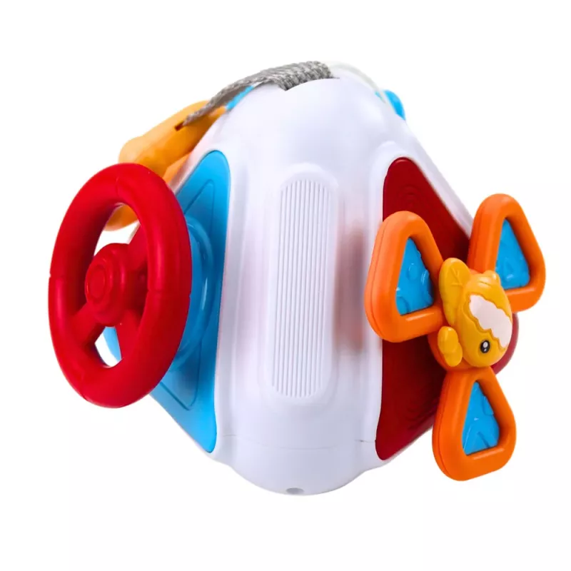 LEAN TOYS Cubo de atividades sensorial educativo para crianças pequenas, colorido 5 em 1