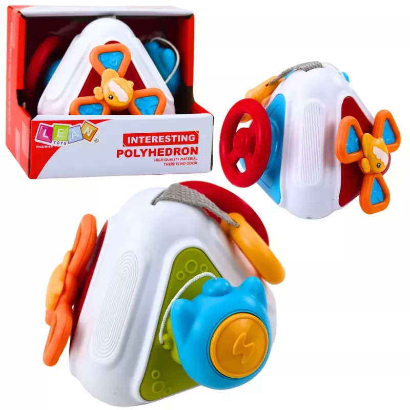 LEAN TOYS Cubo de atividades sensorial educativo para crianças pequenas, colorido 5 em 1