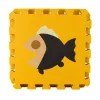 LEAN TOYS Tapete de aprendizagem puzzle macio Espuma EVA Animais Castanho 16 unid.