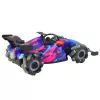 LEAN TOYS Carro de corrida RC telecomandado 1:10 Luzes Sons Vapor de água Azul