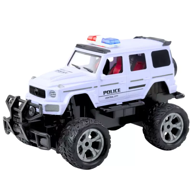 LEAN TOYS Carro todo-o-terreno de polícia RC Branco 1:12