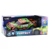 LEAN TOYS Carro de corrida telecomandado com carroçaria iluminada Laranja e Verde