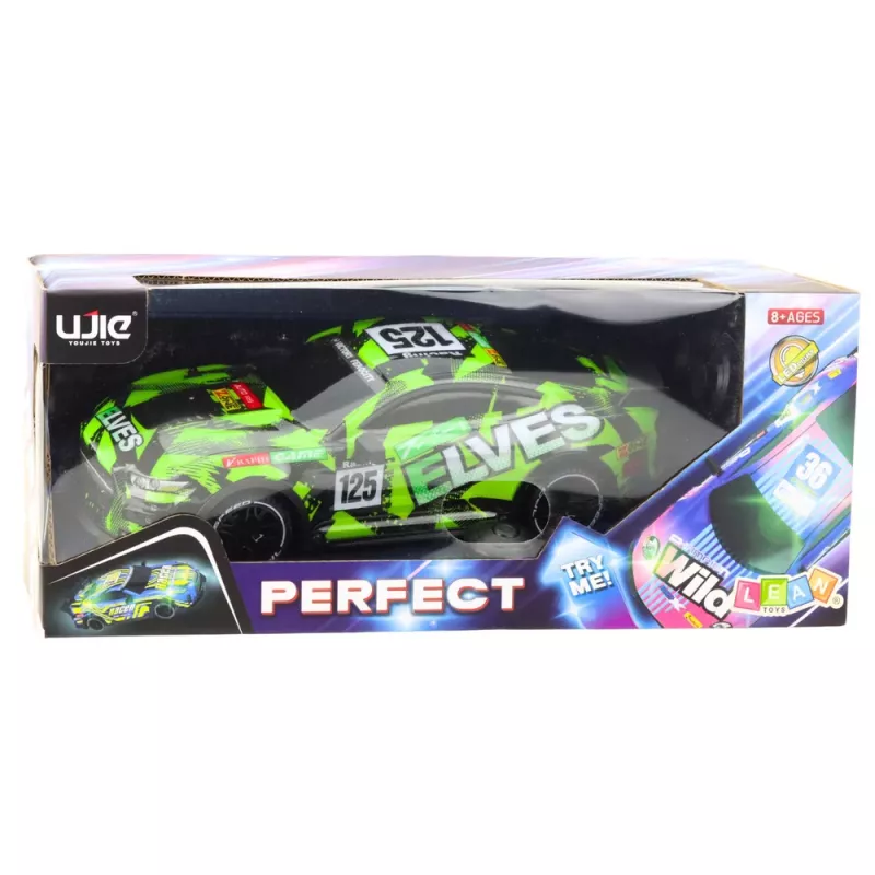 LEAN TOYS Carro desportivo telecomandado com som Verde