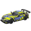 LEAN TOYS Carro de corrida RC com carroçaria iluminada Amarelo