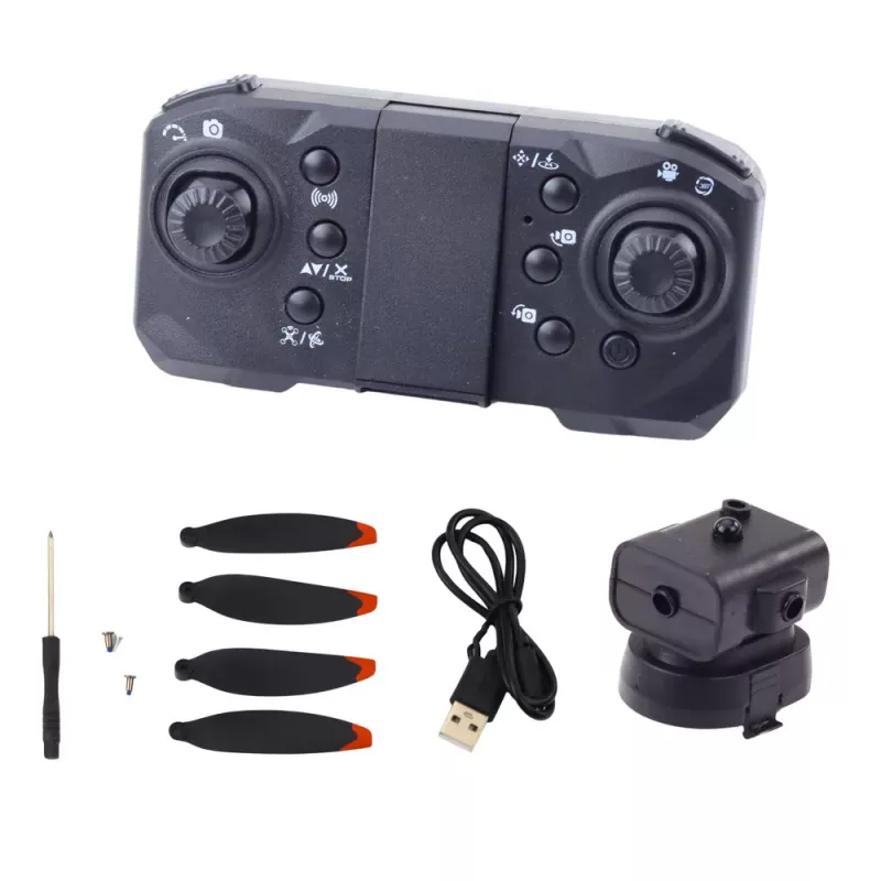 LEAN TOYS Drone D6 PRO Câmara HD dupla Luzes LED Laranja