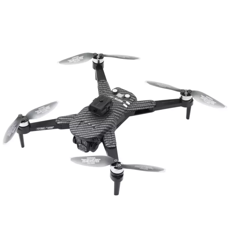 LEAN TOYS Drone Y329 Câmara HD WiFi FPV Quadricóptero com luzes LED, controlo por App, Preto Carbono