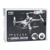 LEAN TOYS Drone Y329 Câmara HD WiFi FPV Quadricóptero com luzes LED, controlo por App, Preto Carbono