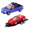 LEAN TOYS Conjunto de carro todo-o-terreno com reboque e carro desportivo