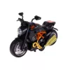 LEAN TOYS Mota para montar com parafusos, metal, 1:14, DIY, preto e laranja