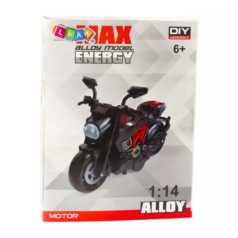 LEAN TOYS Mota para montar Twisting Metal, 1:14, DIY, azul