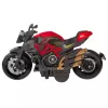 LEAN TOYS Mota para montar com parafusos, metal, 1:14, DIY, preto e vermelho