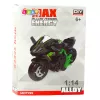 LEAN TOYS Mota para montar com parafusos, metal, 1:14, DIY, laranja e verde