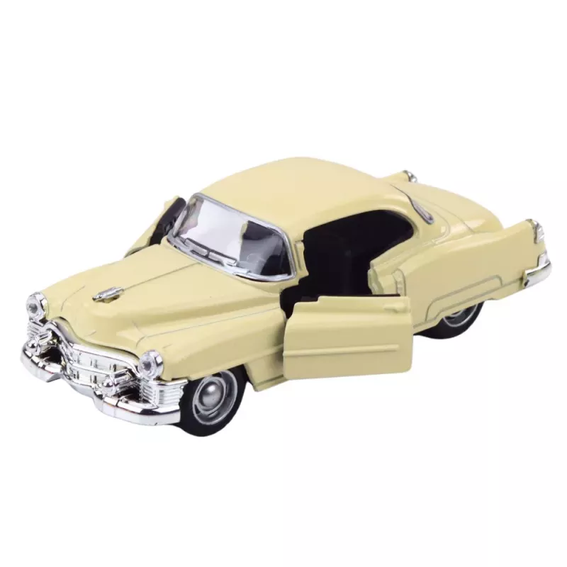 LEAN TOYS Carro clássico dos anos 50, metal, tração pull-back, portas que abrem, 1:32, sortido