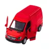LEAN TOYS Furgão de entregas de metal, vermelho, 1:32, luz e som
