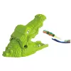 LEAN TOYS Pista de carros com lançador catapulta, crocodilo