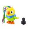 LEAN TOYS Brinquedo de água fonte papagaio com elementos móveis, amarelo