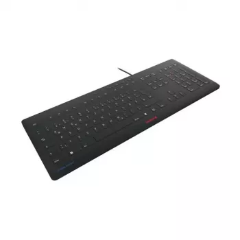 Teclado CHERRY STREAM PROTECT com fio, layout US, preto