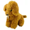LEAN TOYS Cão Poodle em Saco de Velcro, Peluche, Castanho-claro