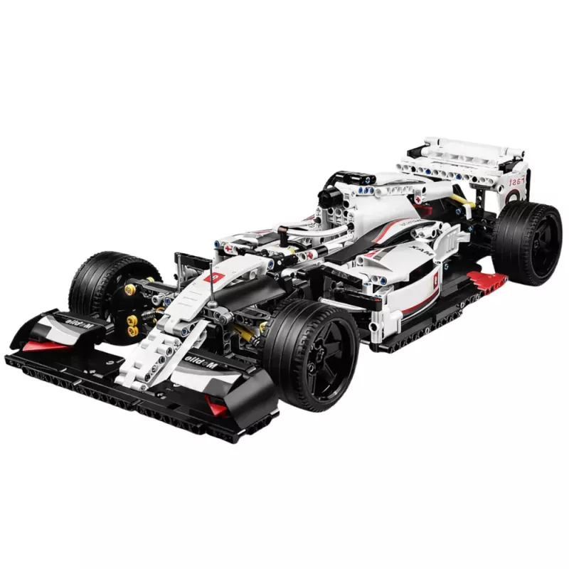 LEAN TOYS Blocos de Construção Carro de Corrida F1 Branco e Vermelho 1235 pcs.