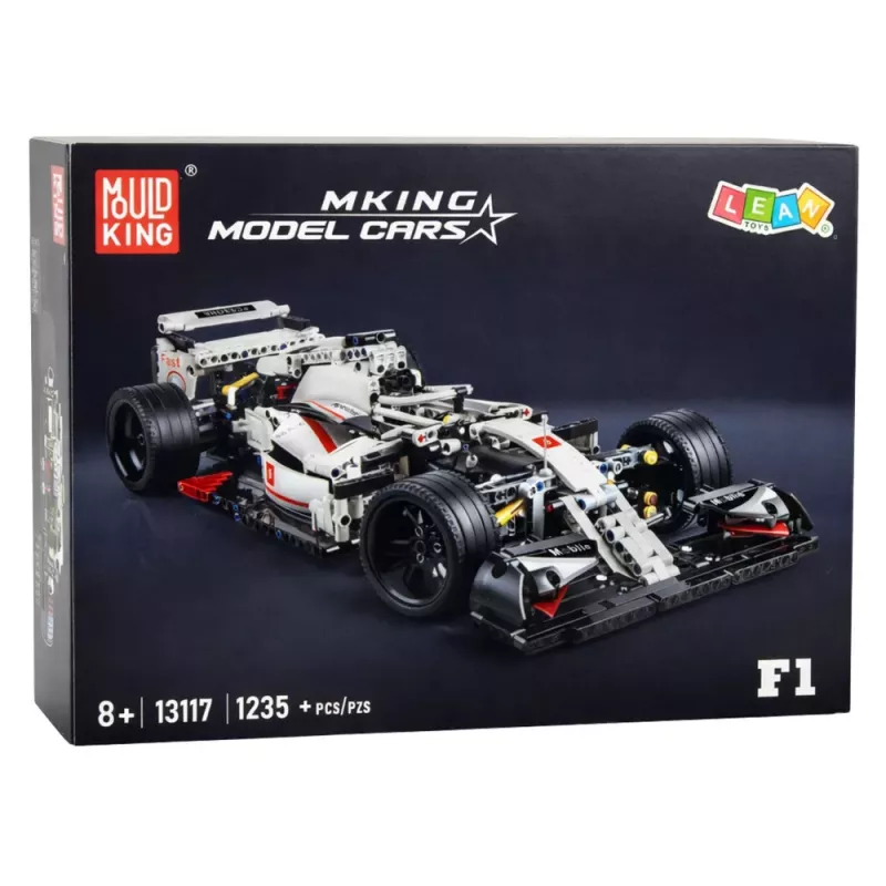 LEAN TOYS Blocos de Construção Carro de Corrida F1 Branco e Vermelho 1235 pcs.