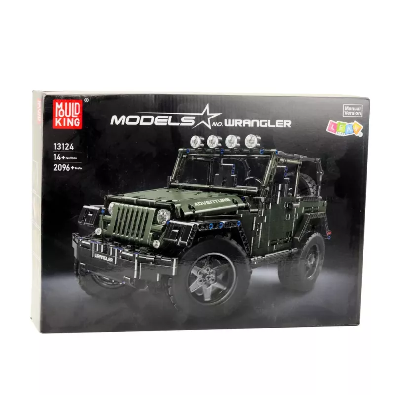 LEAN TOYS Blocos de Construção Carro Todo-o-Terreno Verde Caqui 2078 Peças