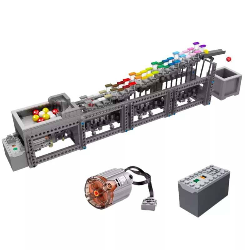 LEAN TOYS Blocos de Construção Pista de Bolas com Motor Elétrico 1038 Peças