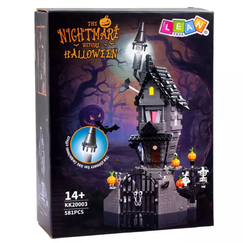 LEAN TOYS Blocos de Construção Casa Assombrada Torre Halloween 581 Peças