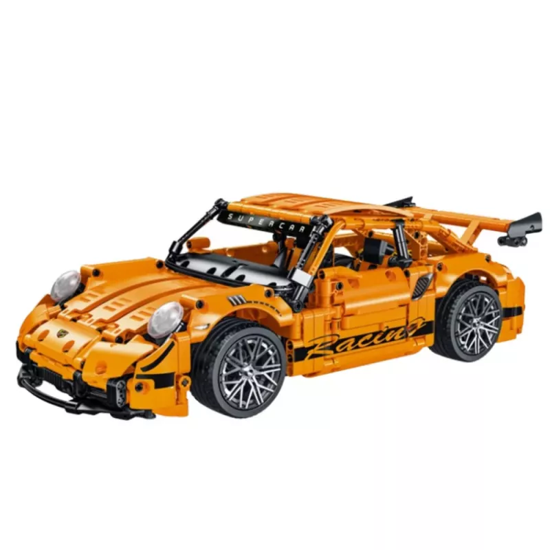 LEAN TOYS Blocos de Construção Carro de Corrida GT Laranja 1:14 1268 pcs.