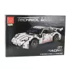 LEAN TOYS Blocos de Construção Carro de Corrida GT Branco 1:14 1268 pcs.