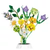 LEAN TOYS Blocos de Construção Ramo Decorativo de Flores Coloridas 925 Peças