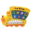 LEAN TOYS Piano Didático Elétrico para Crianças Pequenas Locomotiva Amarela