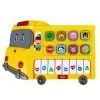 LEAN TOYS Piano Elétrico Brinquedo Didático para Crianças Pequenas Autocarro Amarelo