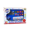 LEAN TOYS Piano Elétrico Brinquedo Didático para Crianças Pequenas Autocarro Azul