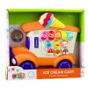 LEAN TOYS Piano Elétrico Brinquedo Didático para Crianças Pequenas Gelataria Laranja