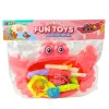 LEAN TOYS Conjunto de Pesca: Mesa de Caranguejos, 10 Peixes, Canas de Pesca, Rede, Rosa