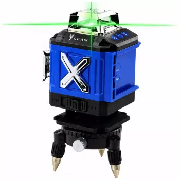 LEAN Nível Laser 4D Plano 16 Linhas Mala 2 Baterias Azul