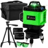 LEAN Nível Laser 4D Plano 16 Linhas Verde com Mala e 2 Baterias