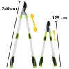 LEAN Tesoura de Jardim Telescópica Tesoura de Ramos com Punhos Antiderrapantes 68-92 cm