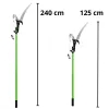LEAN Tesoura de Ramos Telescópica e Serrote de Ramos 2em1 numa Haste 125-240 cm